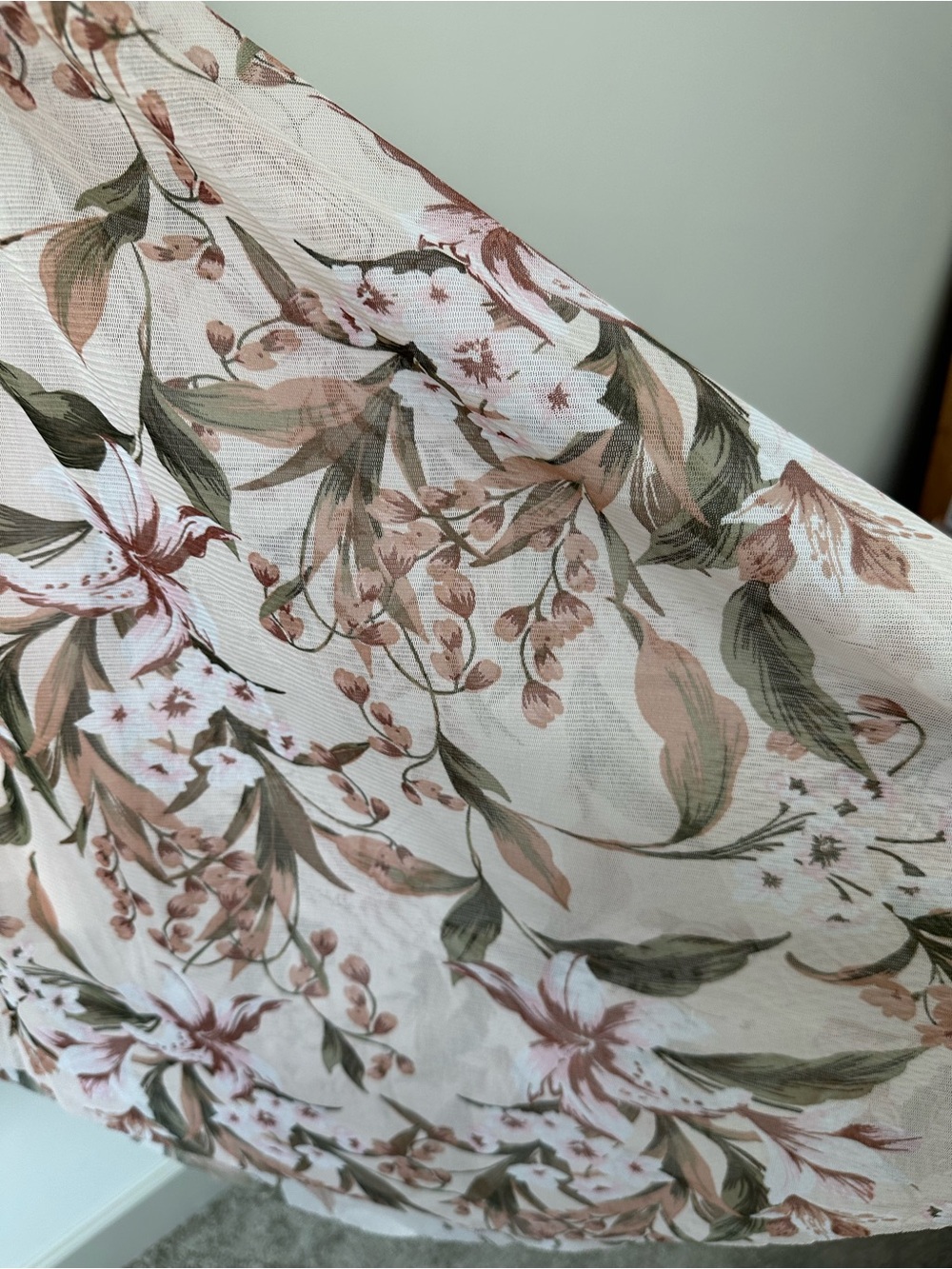 Topshop Floral Midi Dress - Blush - Picture 2 of 4